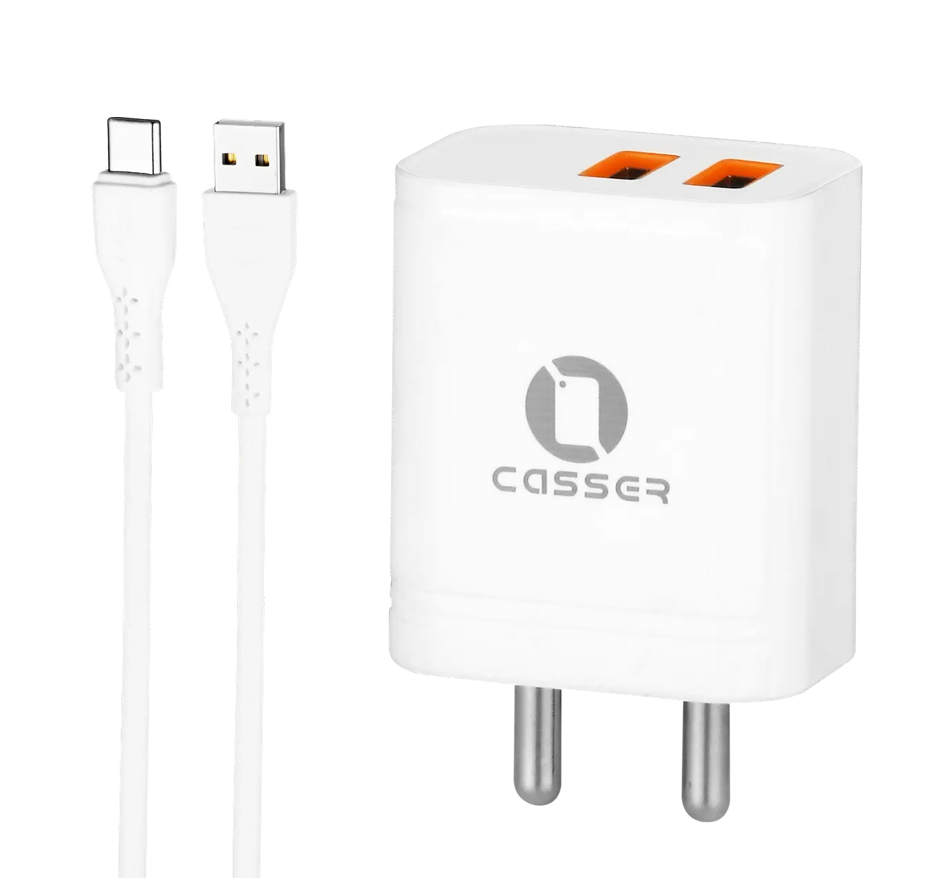 3.4A Dual USB Adapter + Type‑C Cable